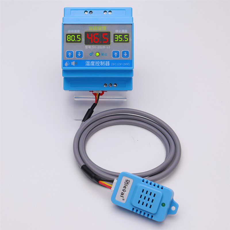西法 智能湿度控制器 直流12~24V 导轨式 空气湿度探头SV-202B-12