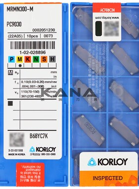 韩国克洛伊 数控圆弧切槽刀片 MRMN200/250/300/400/5/6-M PC9030