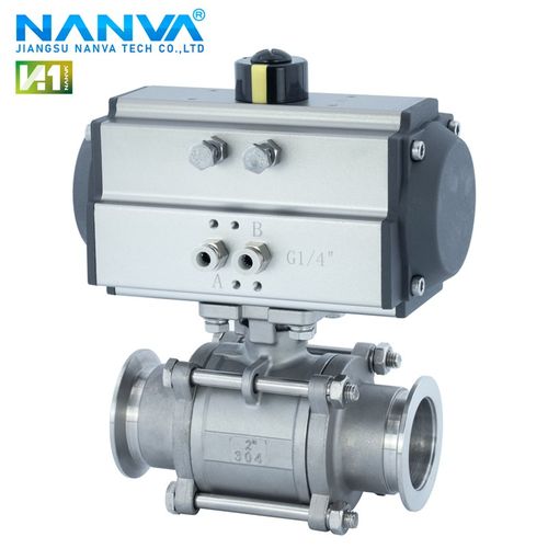 南阀气动不锈钢三片式真空球阀KF卡盘卡箍卡扣16254050Q681F-16P3