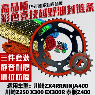 适用川崎忍者Ninja400/EX300R/Z250泰版Z400大齿盘炼盘油封炼条套