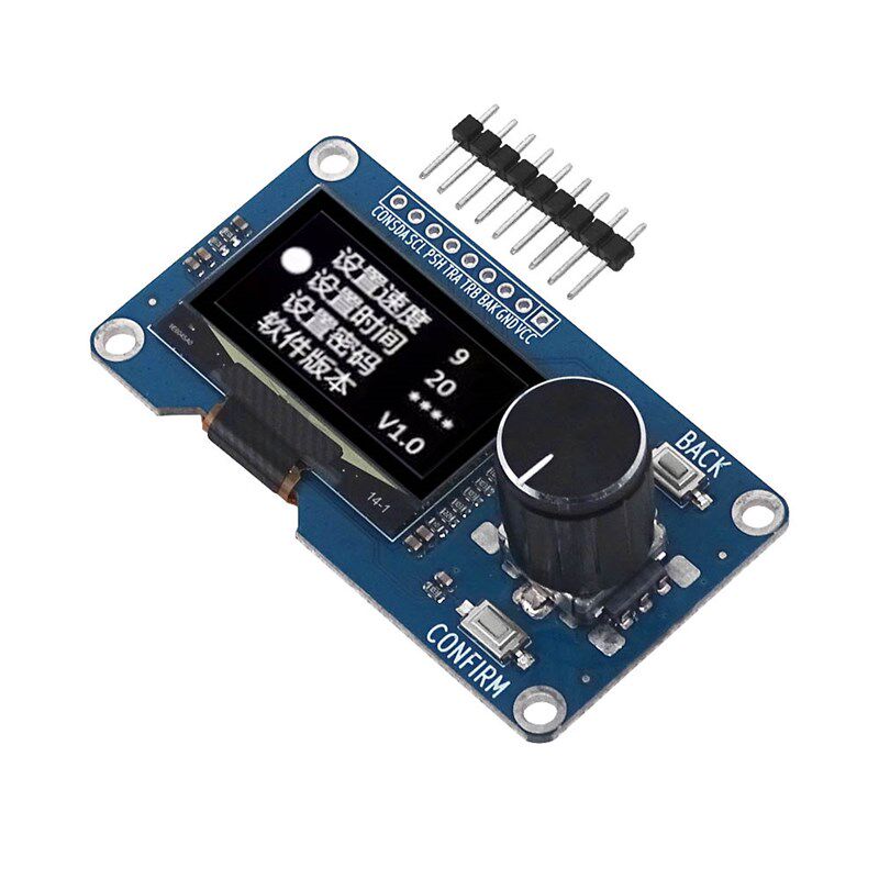 0.96/1.3/1.8/2.4寸 OLED显示屏加EC11旋转编码器组合模块IIC接口