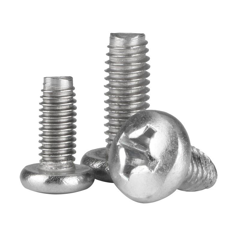 螺丝牙自锁自攻圆头M3M4M5M6*304不锈钢三角十字5x6x8x10x12x16