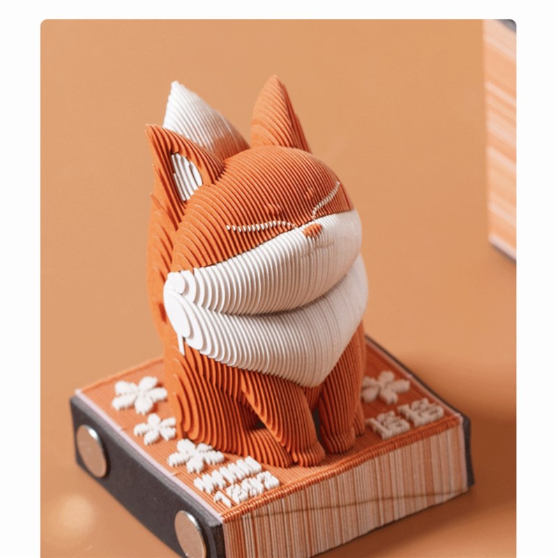 笺雕d立体便签纸雕手撕日历无粘性便利贴创意礼品千里轻羽