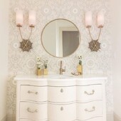 法式 电视背景墙壁灯 复古木雕碎花壁灯布艺灯罩做旧简约床头灯个性