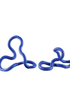 现代简约轻奢极简蓝色缠绕软装摆件样板房电视柜茶几曲线装饰摆设