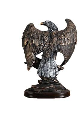办公室大展宏图老鹰大鹏展翅摆件客厅高级真实感受强