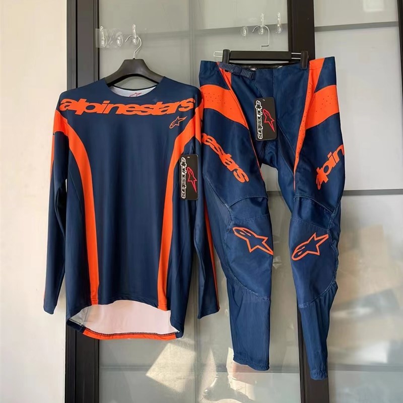 新款a星速降服山地车骑行服男女套装吸湿排汗越野摩托赛车服街车