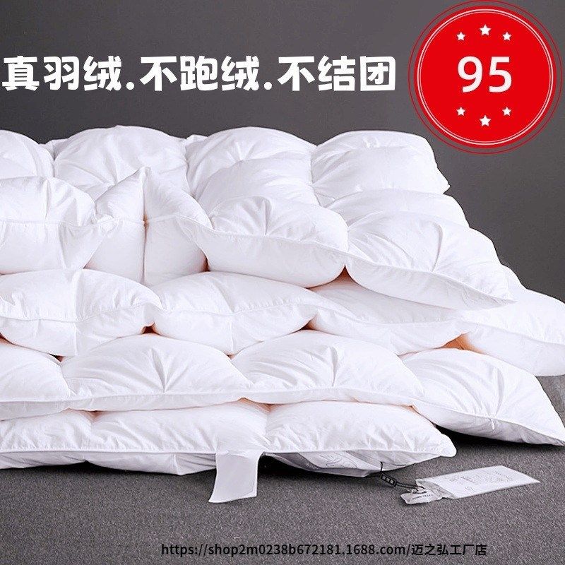 羽绒被95白鹅绒被子春秋被冬天加厚保暖冬被单人双人羽绒被芯