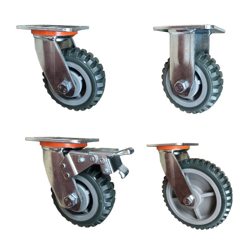 定向轮轮子耐磨车轮8寸手推车z拉货板车4寸脚轮6寸防滑重型万向轮