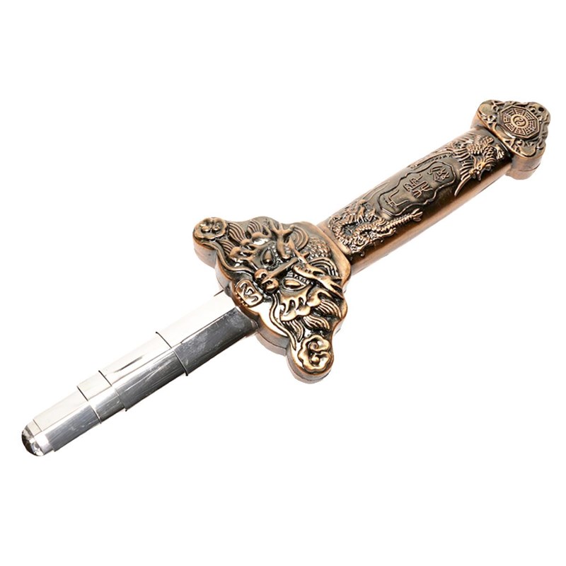 加重型太极伸缩剑不锈钢收缩剑健身可折叠表演道具剑男女晨练剑