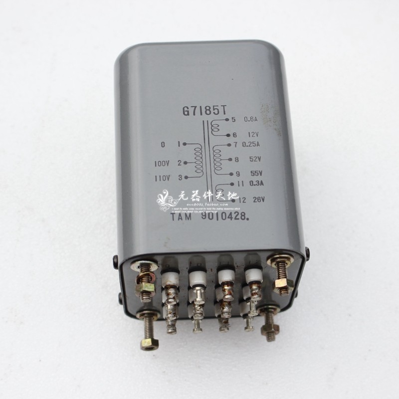 铁木兰拆机G7185T输入100V 110V电源牛  胆机变压器 参数如图