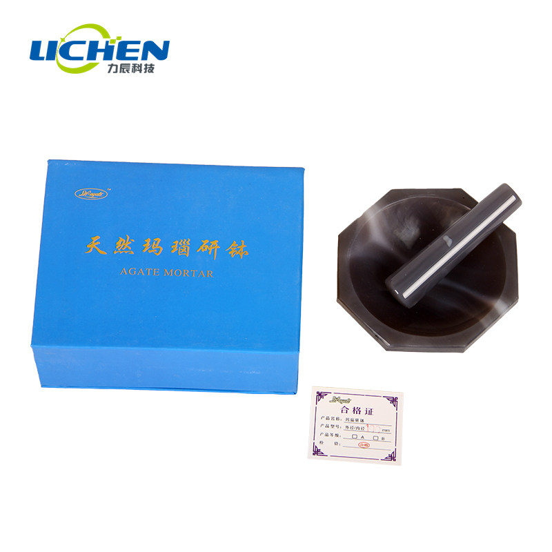 力辰科技玛瑙研钵实验室研磨钵一级品耐磨天然内径60mm80mm100mm