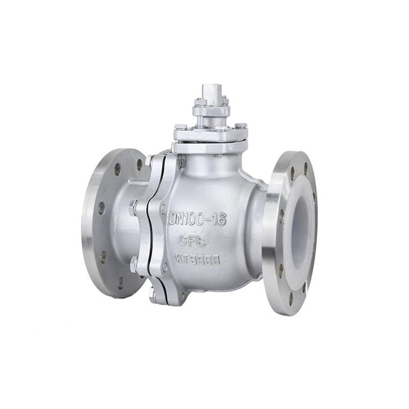 304不锈钢衬四氟法兰球阀Q41F46-16P化工防腐蚀耐酸碱铸钢DN50 80