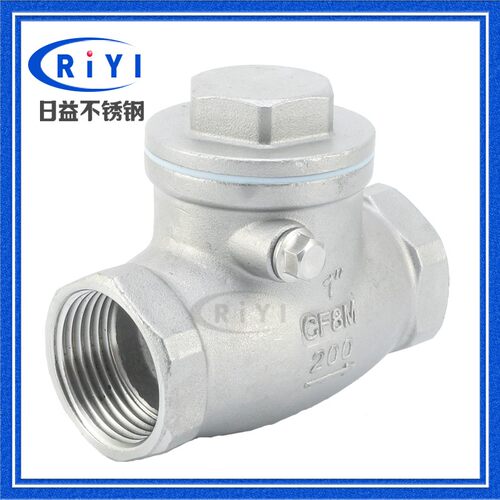 H14W-16P不锈钢卧式止回阀内螺纹旋启式逆止阀单向阀DN15DN20 1寸