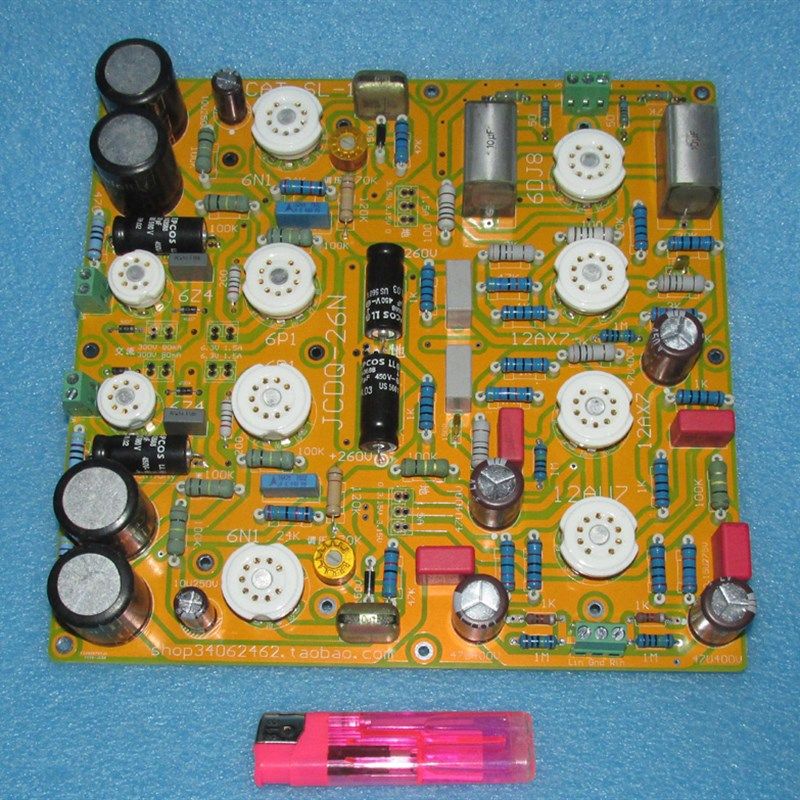 美国猫王SL-1前级简化版本12AU7+12AX7+6DJ8胆前级线路板 JCDQ26N