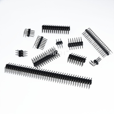 双排针 铜针弯针 2.54mm间距2*2p3P4P5P6P7P8P10P12P15P20P-2X40P