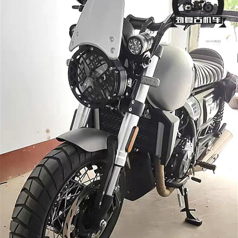 适用于赛科龙RE3大灯网罩灯网 宗申400改装大灯保护网罩灯罩挡风