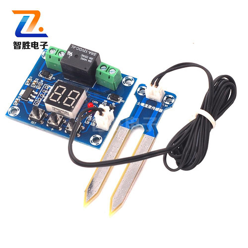 XH-M214 土壤湿度控制器模块数字显示精确花盆栽数显自动浇花洒水