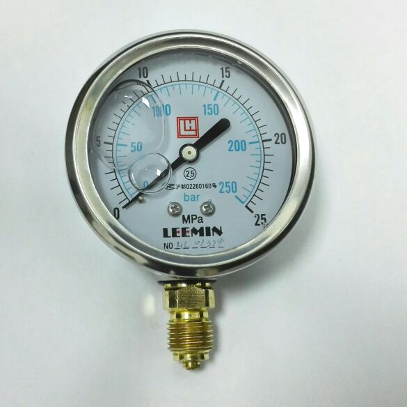 leemin 防震液压力表 61mm 压力0-25mpa 250bar ytn-63-i G1/4