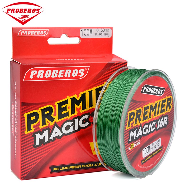 PRO BEROS 16编100米大力马PE渔线5色PE线3.0#-13#编织PE鱼线