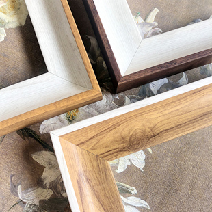 挂墙画框白边相框数字油画外框现代木纹发泡水彩素描画框