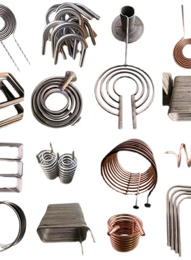 定制螺旋盘管弯管蛇形换热器蒸发器蒸汽紫铜冷却管加工