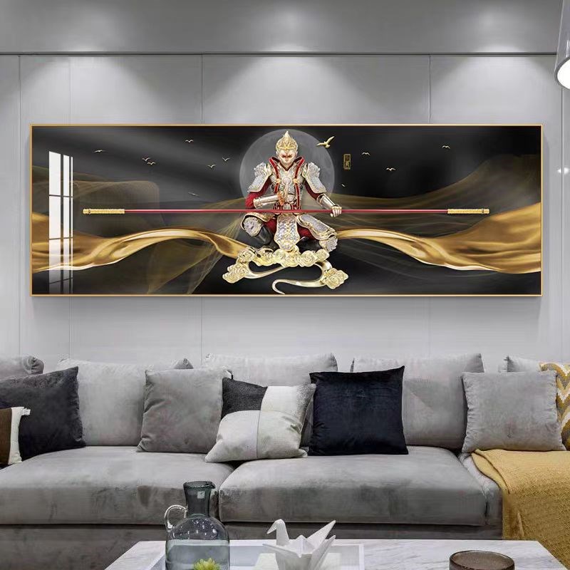 美猴王齐天大圣孙悟空装饰画卧室客厅战斗佛中儿童房横挂画