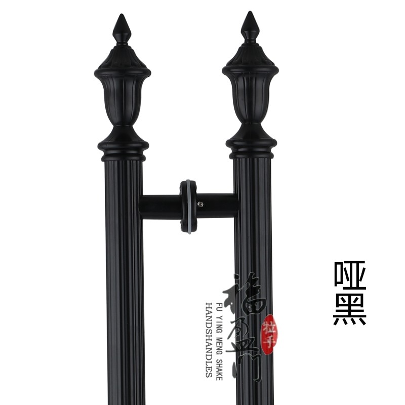 玻璃门黑色拉手把手现代不锈钢大门木门白色把手有框门白色大拉手