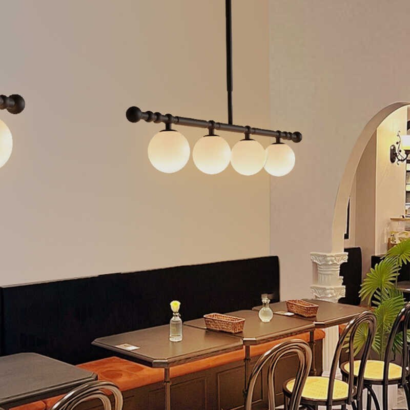 米洛法式复古餐厅吊灯202新款魔豆餐桌vintge中古实木台灯具99