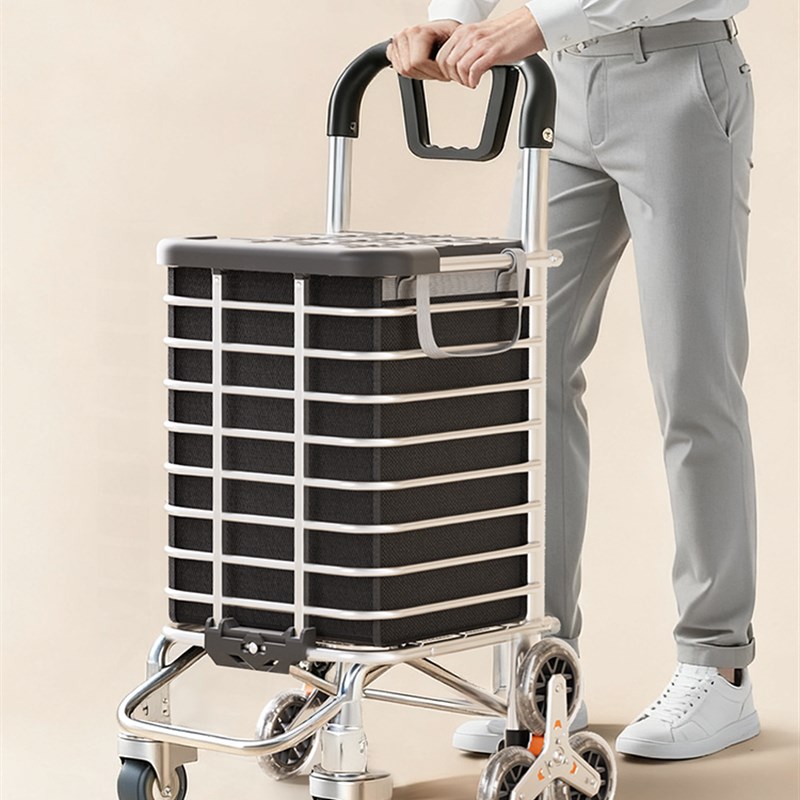 买菜小拉车家用折叠轻便超市购物车新款楼梯拉杆拖车老年人手推车