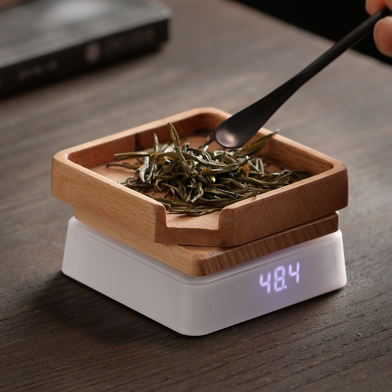 实木小型茶叶称电子秤食物数称 茶道精准量茶器普洱称茶器