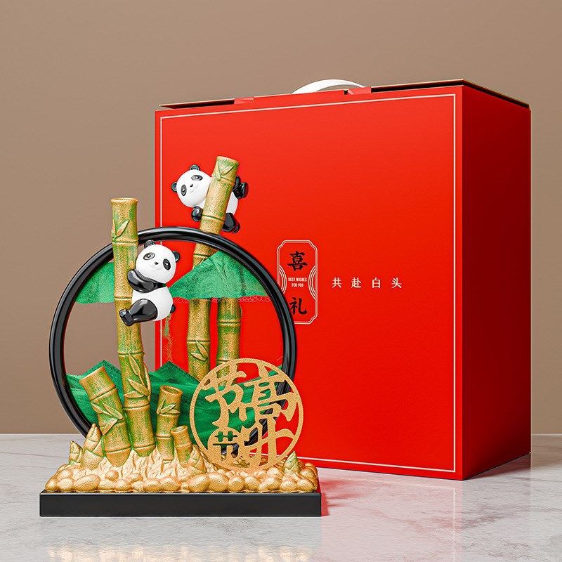 贝汉美圆满高升熊猫沙画摆件送朋友孩子同学摆件软装家居玄关装饰,特色手工艺,其他特色工艺品,淘宝优惠券,粉丝福利购,淘宝优惠卷