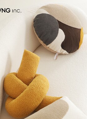 LIING in.大地 几何色块艺术抱枕绣现代沙发客厅靠枕靠垫