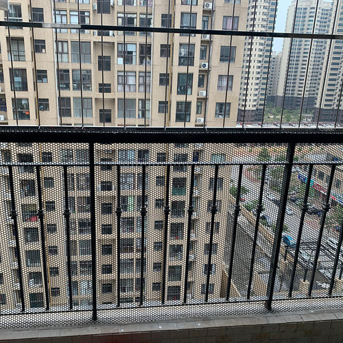 黑色阳台防护网防猫坠落儿童防掉窗户垫板安全网防盗窗塑料围栏网