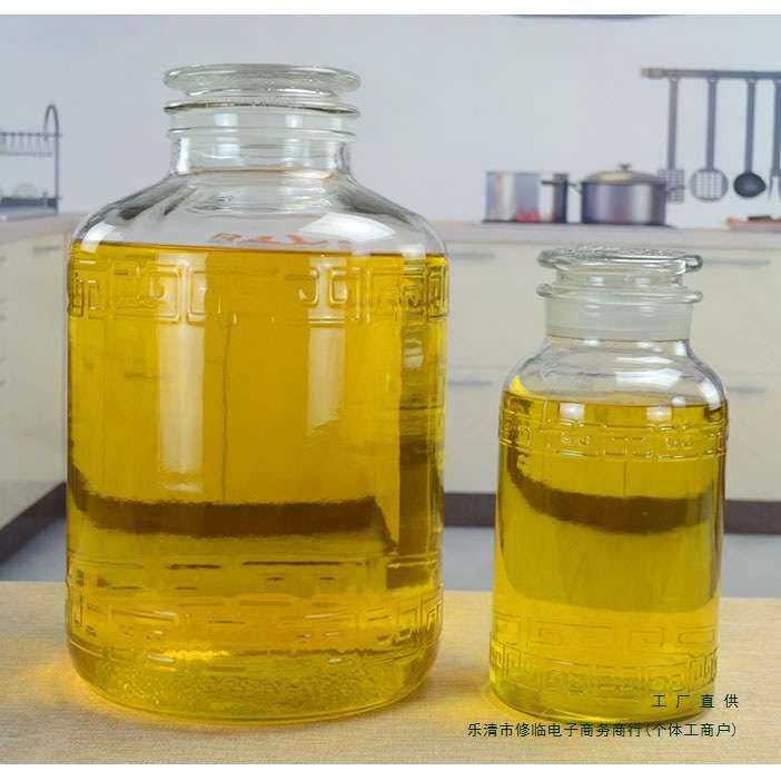 油罐 厨房 家用大容量玻璃油壶防漏装油瓶大号花生储油罐食用油桶