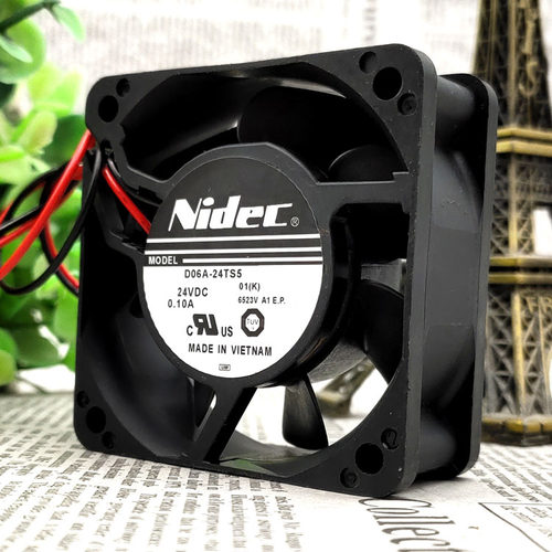 原装日本Nidec D06A-24TS5 24V 0.10A 6025 6CM 变频器散热风扇