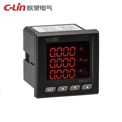 C-Lin欣灵 HPZ72-3A/3V/3AV三相电力仪表监测交流电流电压AC220V