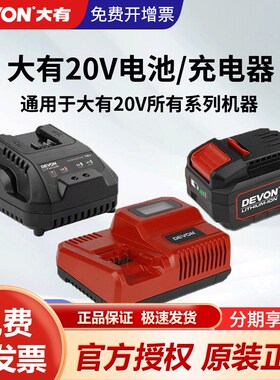 DEVON大有电动工具12V/20V锂电池充电器标充/快充/闪充通用适配