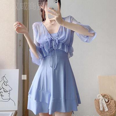 泳底装新款分体QSI三件套假裙式度遮肚显拢瘦聚罩衫独立裤保守泳