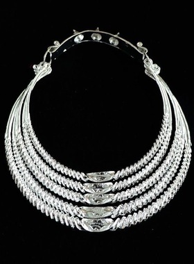 民族风银饰项链女款5层