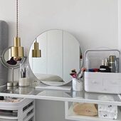 轻奢化妆镜台式 饰用镜 简约镜子网红梳妆镜大号美妆镜卧室高清镜装