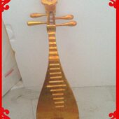 舞台道具 定制各种乐器道具 金色琵琶