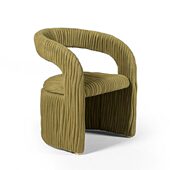 意式 轻奢单人椅创意条纹矮凳设计师卧室梳妆椅化妆凳客厅组合套椅