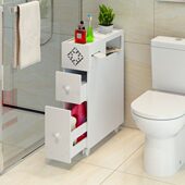 卫生间置物架落地防水夹缝厕所马桶窄柜免打孔收纳浴室边柜储物柜