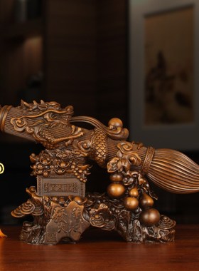 发笔大财招财创意毛笔中r式摆件客厅书房老板办公室装饰品日常送