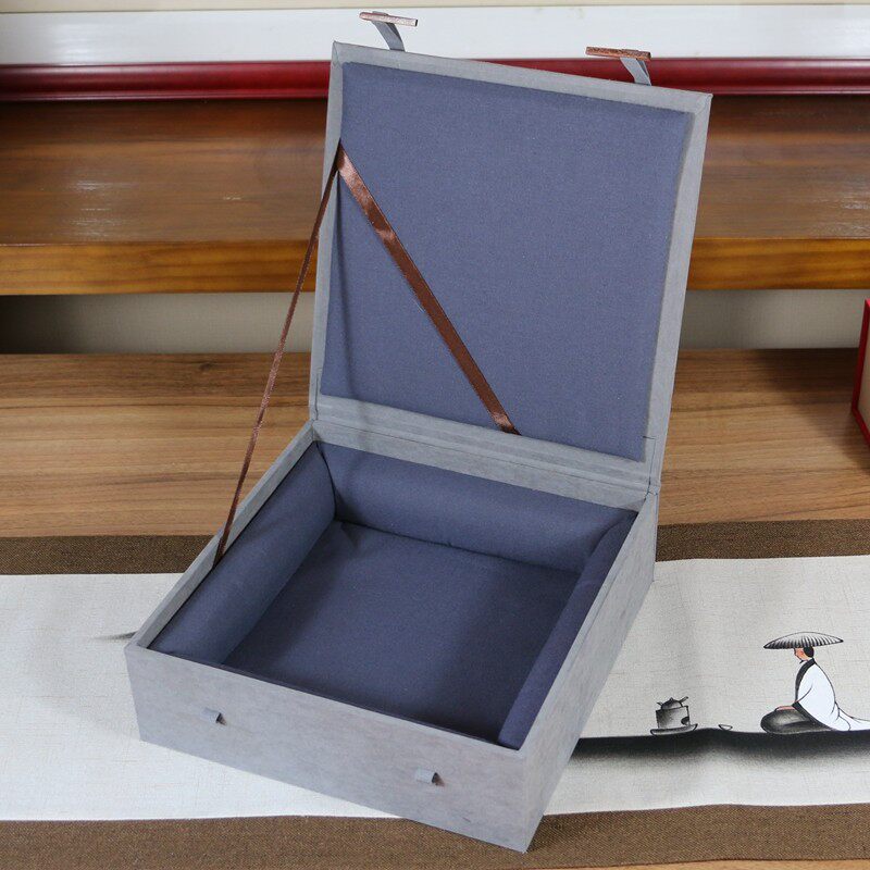 挂盘盒空盒包装盒礼品盒砚台盒子瓷盘收纳红木扣盘盒方形X扁盒log