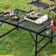 户外折叠网桌网格桌椅铝合金铁网折叠桌升降超轻量化便携式 两折小