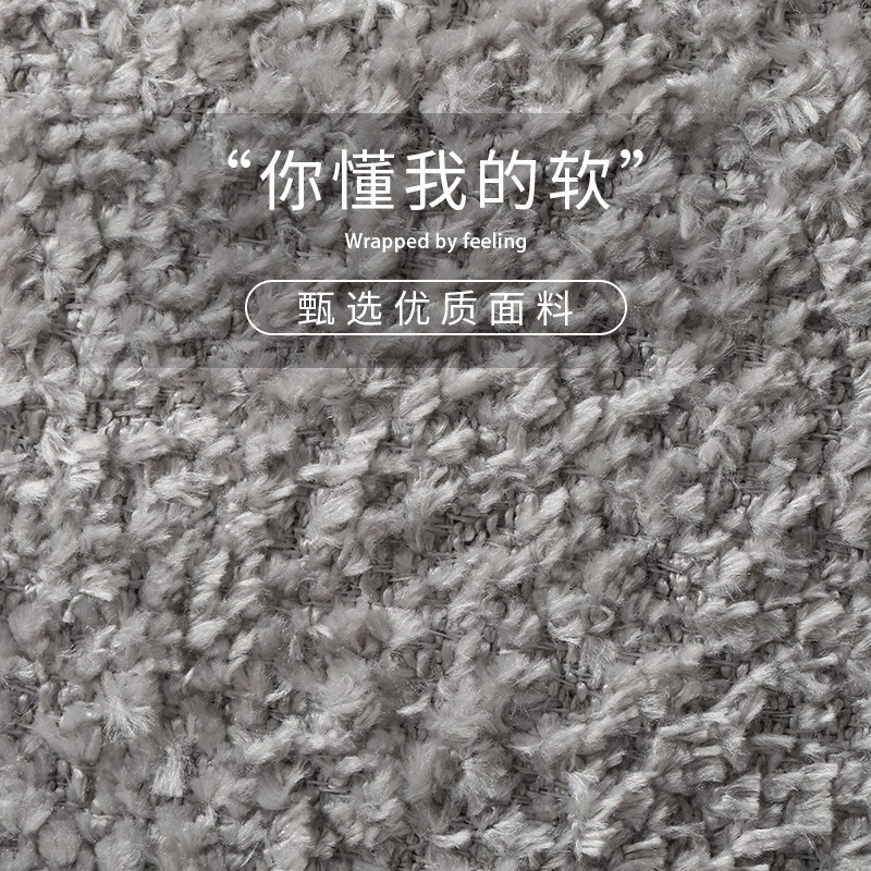 灰色高端沙发抱枕套不含芯客厅轻奢高级感2024新款床头靠背可拆洗