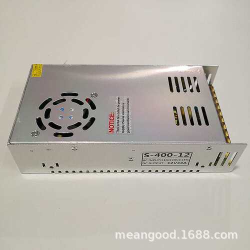工程级12V400W监控LED灯带电源3D打印机电源带温控12V33A开关电源