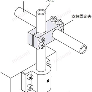 圆杆轴夹光轴固定十字转接头光杆支架固定块传感器固定支架连接件